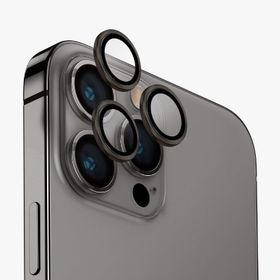 Uniq iPhone 15 Pro Max Optix Alüminyum Gri Kamera Lens Koruyucu