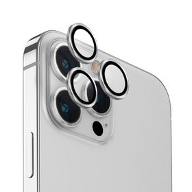 Uniq iPhone 15 Pro Max Optix Alüminyum Gümüş Kamera Lens Koruyucu