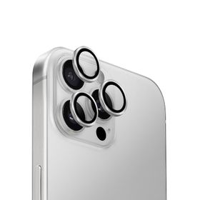 Uniq iPhone 16 Pro-16 Pro Max Optix Alüminyum Gümüş Kamera Lens Koruyucu