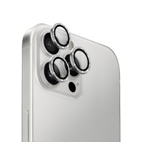 Uniq iPhone 16 Pro - 16 Pro Max Optix Simli Alüminyum Beyaz Kamera Koruyucu