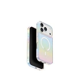 Uniq iPhone 17 Pro Iridescia Magsafe Rainbow Beyaz Uyumlu Telefon Kılıfı