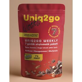 Uniq2go Weekly Kakaolu & Bademli 7x50 gr Proteinli Meyve Bar