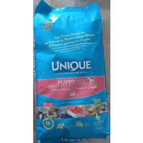 Unique 15 kg Somonlu Hamsili Orta ve İri Irk Yavru Köpek Maması