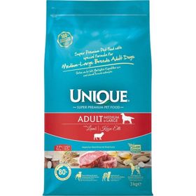 Unique 3 kg Kuzu Etli Orta ve İri Irk Yetişkin Köpek Maması