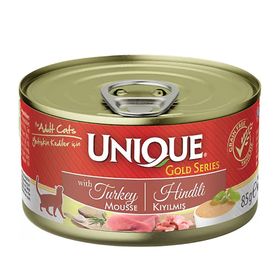 Unique Gold Series Hindi Etli 85 gr Yetişkin Konserve Kedi Maması