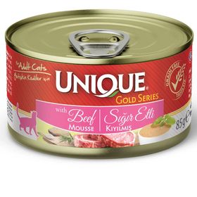 Unique Gold Series Sığır Etli 85 gr Yetişkin Konserve Kedi Maması