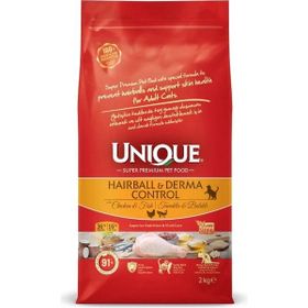 Unique Hairball Derma 2 kg Tavuklu Balıklı Yetişkin Kedi Maması