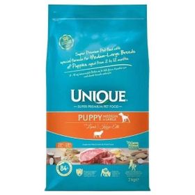 Unique Kuzu Etli 15 kg Orta ve Büyük Irk Düşük Tahıllı Yavru Köpek Maması