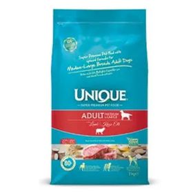 Unique Mini Kuzu Etli Tüm Irklar 3 kg Yetişkin Kuru Köpek Maması