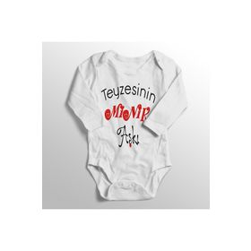 Unisex Bebek Beyaz Teyzesinin Minik Aşkı Baskılı Zıbını