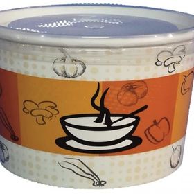 Unishop 16 oz 100 adet Kapaklı Karton Çorba Kasesi