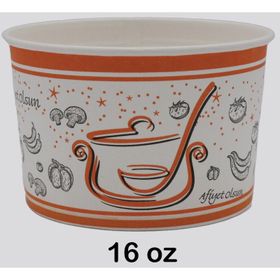 Unishop 16 oz 500 Adet Kapaklı Karton Çorba Kasesi