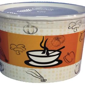 Unishop 16 oz 500 Adet Kapaklı Karton Çorba Kasesi