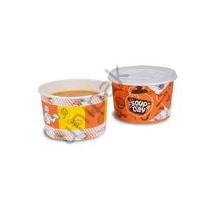 Unishop 16 oz Kapaklı Karton Çorba Kasesi