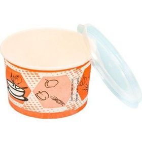 Unishop 16 oz Kapaklı Karton Çorba Kasesi