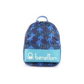 United Colors of Benetton 03722 Arrow Logo Baskılı Mavi Anaokul Çantası