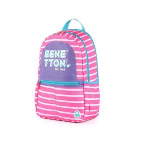 United Colors of Benetton 03752 Pembe Mor Çift Bölmeli Okul Çantası