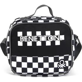 United Colors of Benetton 03782 Siyah Dama Desenli Benetton Beslenme Çantası