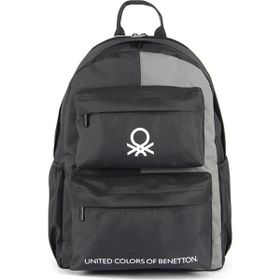 United Colors of Benetton 03846 Siyah-Gri Okul Sırt Çantası