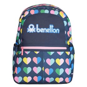 United Colors of Benetton 13026 Mini Kalp Desenli Kız Çocuk Sırt Çantası