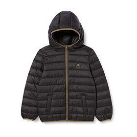 United Colors of Benetton 2TWDCN018 Siyah Logolu İnce Puffer Erkek Çocuk Mont