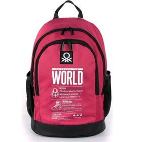 United Colors Of Benetton 3834 Bordo Çift Bölmeli Sırt Çantası