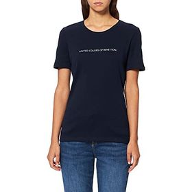 United Colors of Benetton 3GA2E16A0 Mavi Kadın T-shirt