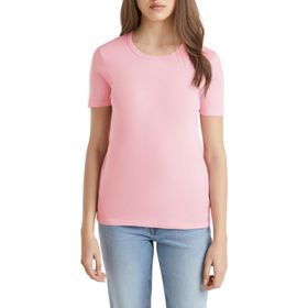 United Colors of Benetton 3GA2E16A0 Pembe Kadın T-shirt