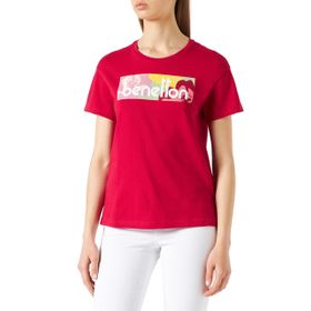 United Colors of Benetton 3GA2E16A2 Koyu Kırmızı Kadın T-Shirt