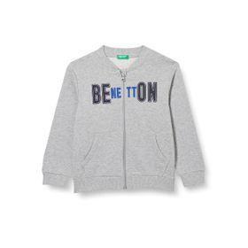 United Colors of Benetton 3J70G500S Gri Melanj Logolu Erkek Çocuk Sweatshirt