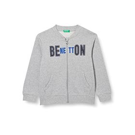 United Colors of Benetton 3J70G500S Gri Melanj Logolu Erkek Çocuk Sweatshirt