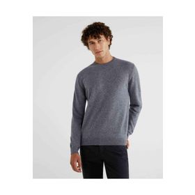 United Colors Of Benetton Bisiklet Yaka Merino Kazak Erkek Triko, Mavi (Mavi Melanj 5F6), X-L (Üretici Ölçüsü: Xl)