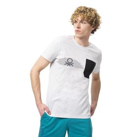 United Colors of Benetton BNT-M20436 Gri Erkek T-shirt