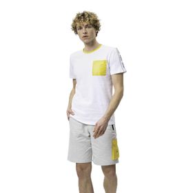 United Colors of Benetton BNT-M20446 Beyaz-Sarı Erkek T-shirt