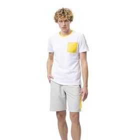 United Colors of Benetton BNT-M20446 Beyaz-Sarı Erkek T-shirt
