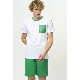 United Colors of Benetton BNT-M20446 Beyaz-Yeşil Erkek T-shirt