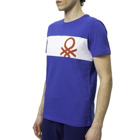 United Colors of Benetton BNT-M20470 Mavi Erkek T-shirt