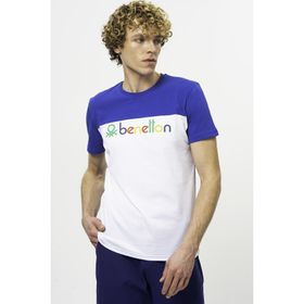 United Colors of Benetton BNT-M20472 Mavi Erkek T-shirt
