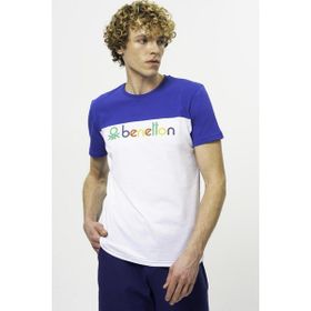 United Colors of Benetton BNT-M20472 Mavi Erkek T-shirt