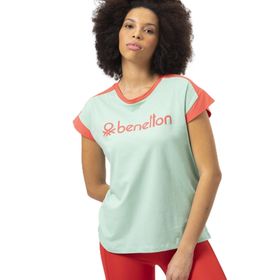 United Colors of Benetton BNT-W20377 Yeşil Kadın T-shirt