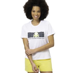 United Colors of Benetton BNT-W20392 Beyaz Kadın T-shirt