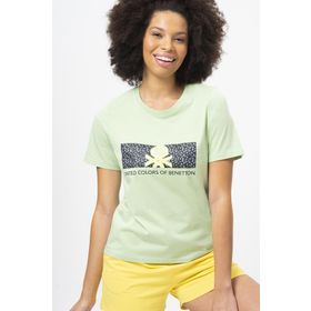 United Colors of Benetton BNT-W20392 Yeşil Kadın T-shirt