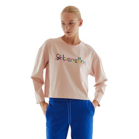 United Colors of Benetton BNT-W20700 Pembe Kadın Sweatshirt