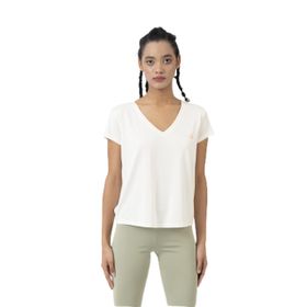 United Colors of Benetton BNT-W20987 Ekru Kadın T-shirt