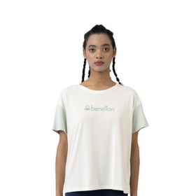 United Colors of Benetton BNT-W21018 Beyaz Kadın T-shirt