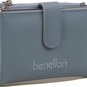United Colors of Benetton BNT1300 Mavi Gri Kadın Cüzdan
