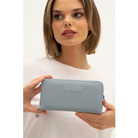 United Colors of Benetton BNT1305 Mavi Gri Kadın Cüzdan