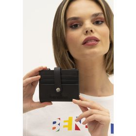 United Colors of Benetton BNT1308 Siyah Kadın Cüzdan