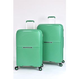 United Colors of Benetton BNT2000 Kırılmaz Polipropilen Büyük Boy Orta Boy Yeşil 2'li Valiz Seti