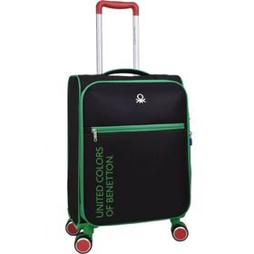 United Colors of Benetton BNT2100 Ultra Light Hafif Lüx Kumaş Orta Boy Siyah Valiz